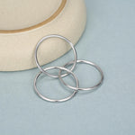 Sterling Silver 3 Band Interlocking Ring