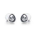 Sterling Silver Grim Reaper Stud Earrings