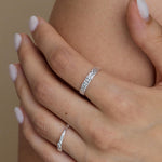 Organic Shape Hammered Stacking Ring