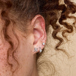 CZ Stud Earrings in Sterling Silver, Available in 3mm, 4mm, 5mm 6mm, Brilliant Cut CZ Earrings, Four Prong Set