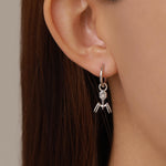 Sterling Silver Bacteriophage Charm Hoop Earrings