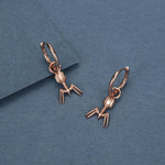 Sterling Silver Bacteriophage Charm Hoop Earrings