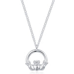 Sterling Silver Claddagh Pendant Necklace