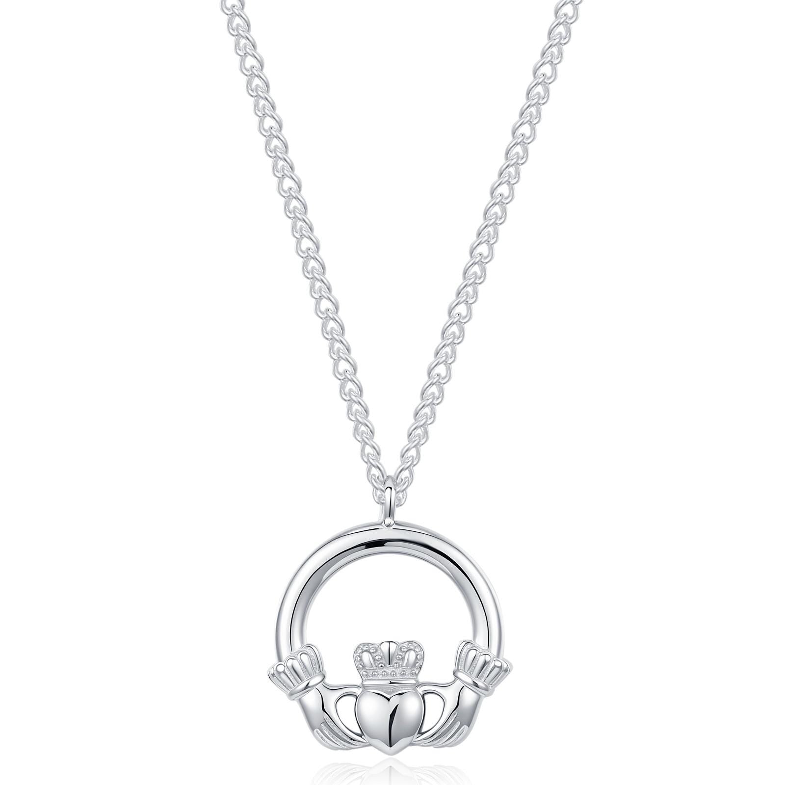 Sterling Silver Claddagh Pendant Necklace