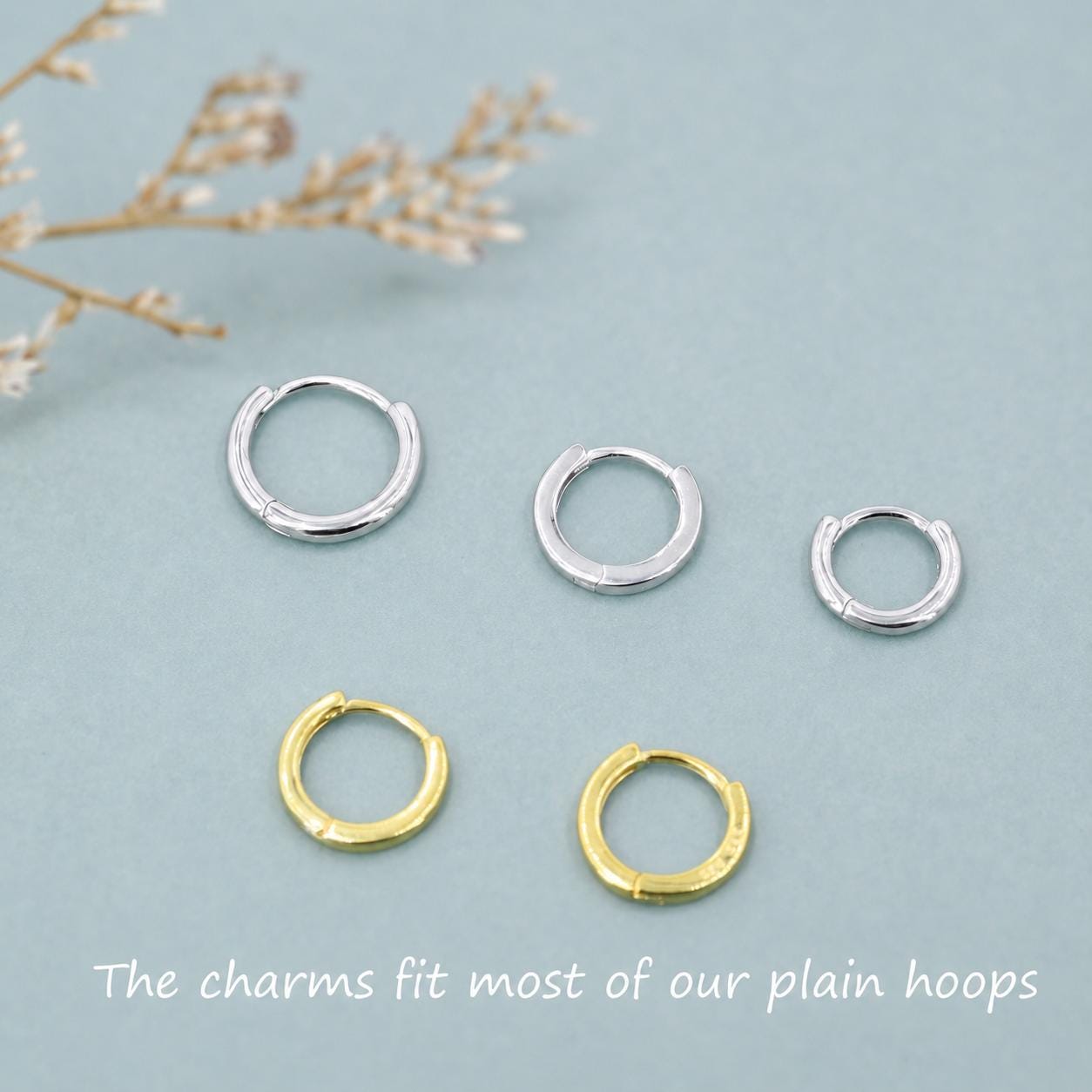 Sterling Silver Bacteriophage Earring Charms For Hoop Earrings
