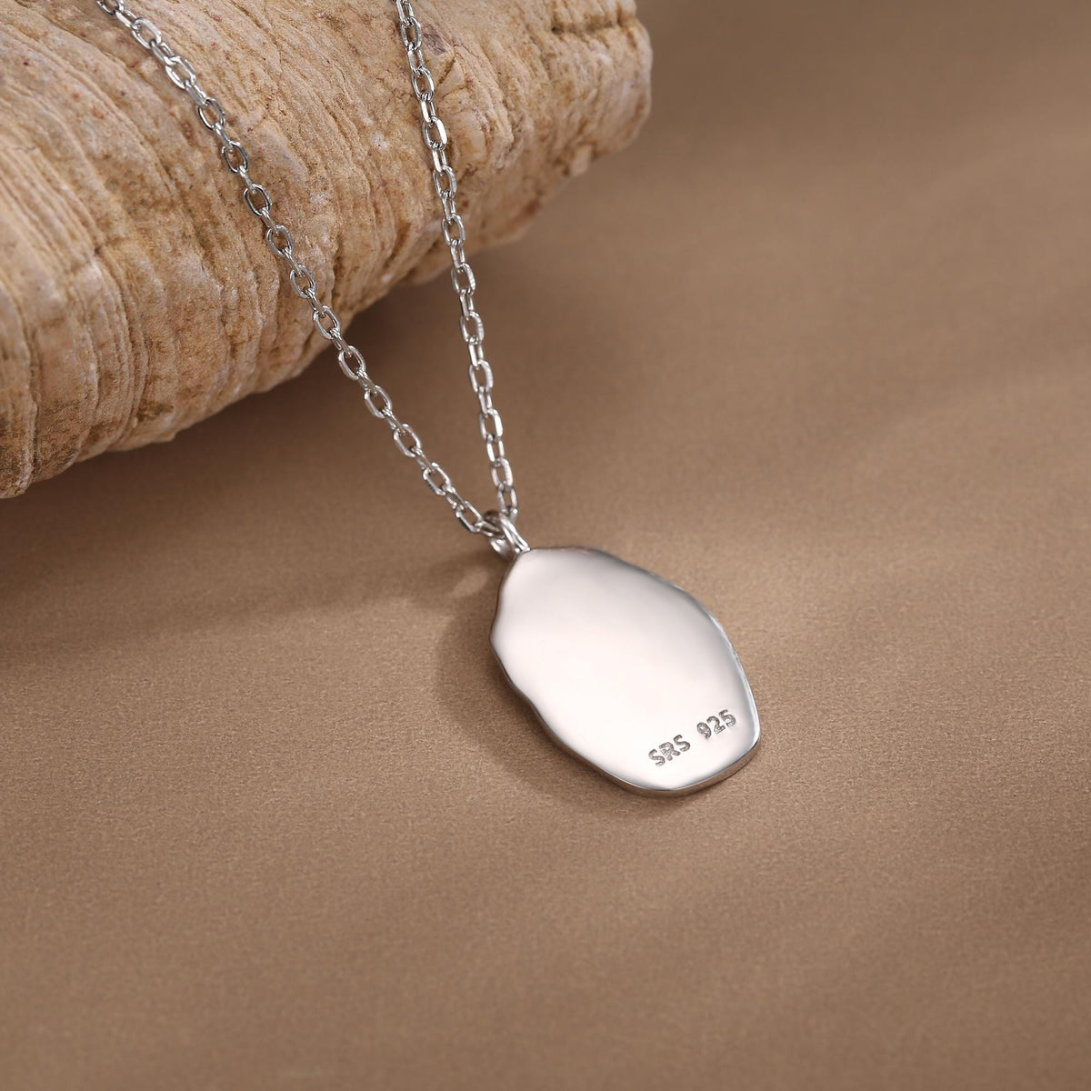 Lily of the Valley Birth Flower Oval Pendant Necklace