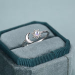 Moonstone Sun & Moon Open Ring
