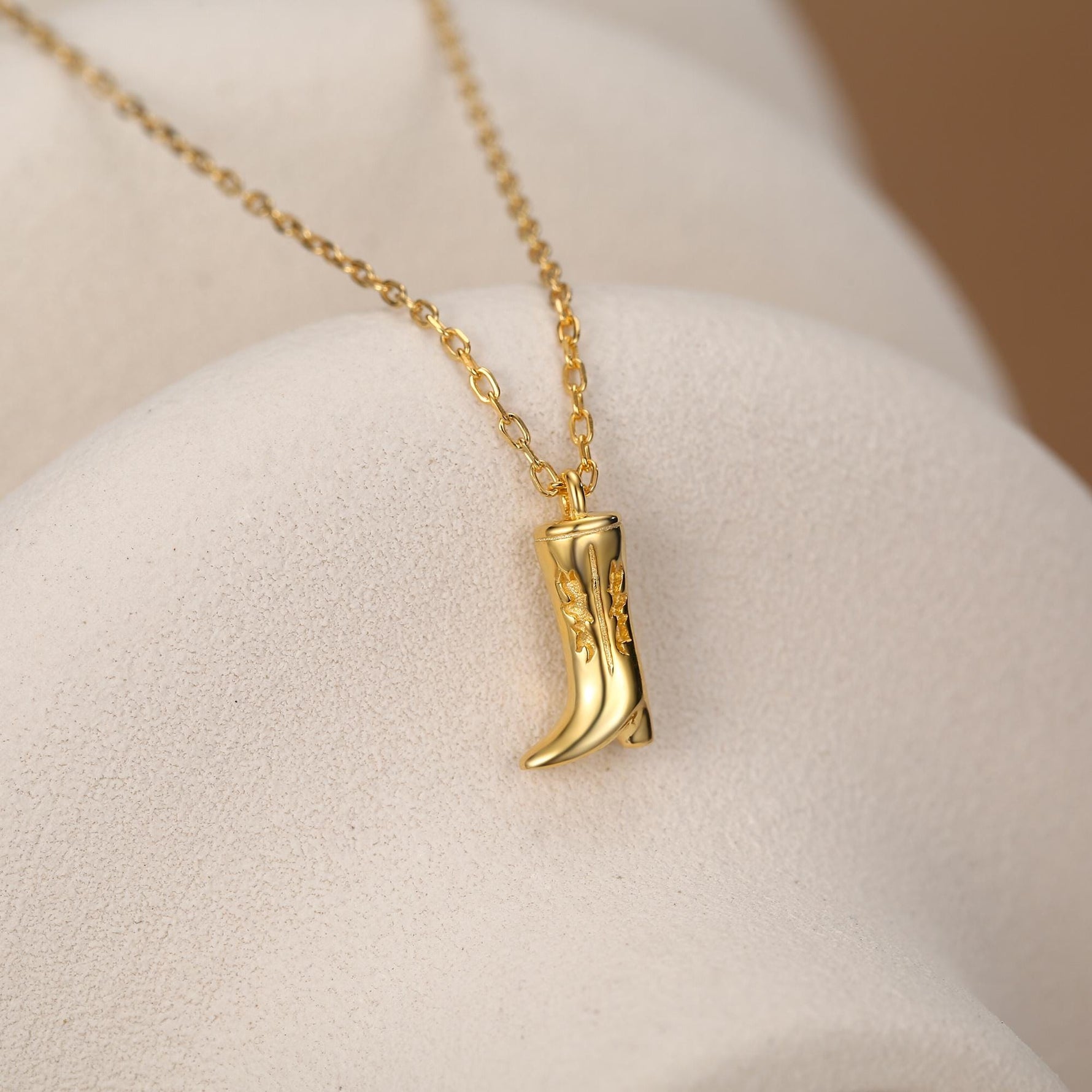 Cowboy Boot Pendant Necklace