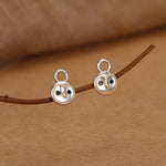 Owl Earring Charms for Hoops in Sterling Silver