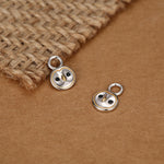 Owl Earring Charms for Hoops in Sterling Silver