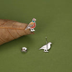 Sterling Silver Pheasant Stud Earrings