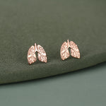 Sterling Silver Lungs Stud Earrings