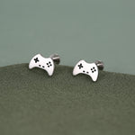 Sterling Silver Game Controller 16G Flat Back Labret Earrings