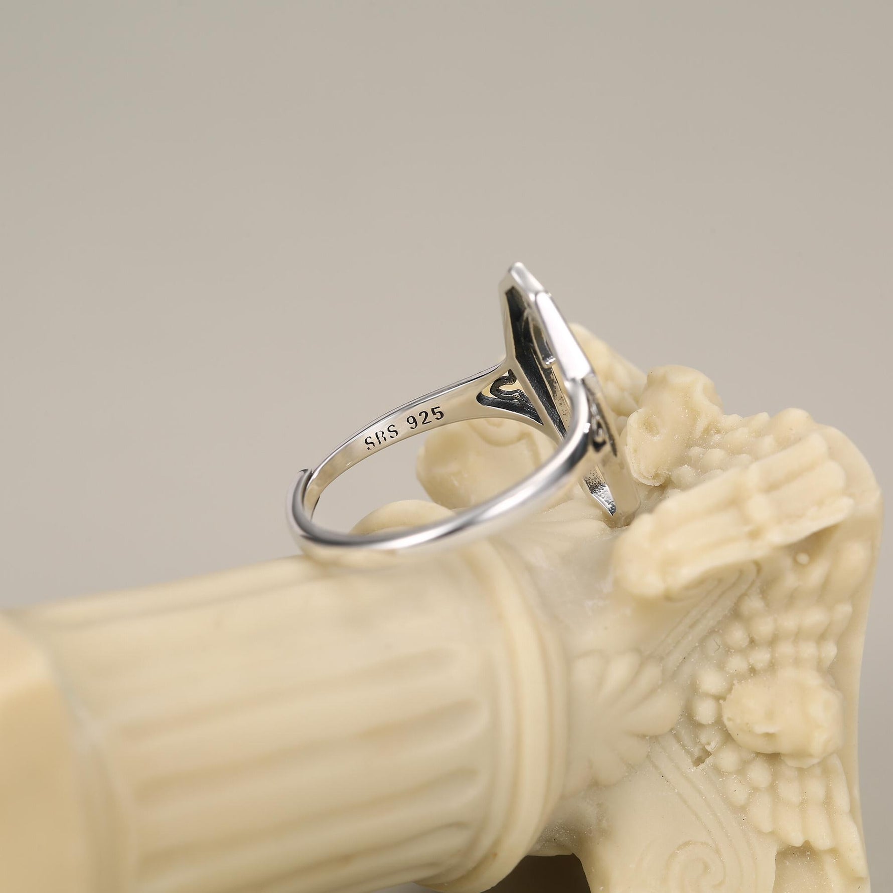 Sterling Silver Gothic Coffin Ring