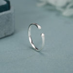 Sterling Silver Cat Paw Hug Adjustable Ring