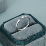 Sterling Silver Cat Paw Hug Adjustable Ring