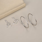 Serotonin and Dopamine Molecule Mismatched Charms in Sterling Silver for Hoop Earrings