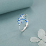 Sterling Silver Blue Dragon Sea Slug Enamel Ring