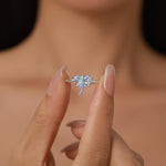 Sterling Silver Blue Dragon Sea Slug Enamel Ring