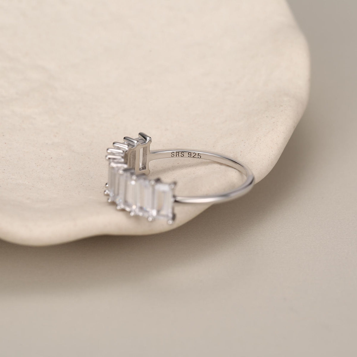 Sterling Silver Baguette CZ Eternity Ring