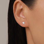 Sterling Silver Sunburst Moon and Sun Mismatch Stud Earrings