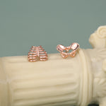 Sterling Silver Mismatched Ribcage and Pelvis Stud Earrings