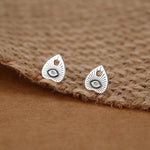 Sterling Silver Ouija Planchette Stud Earrings