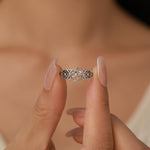 Sterling Silver Floral Cutout Adjustable Ring