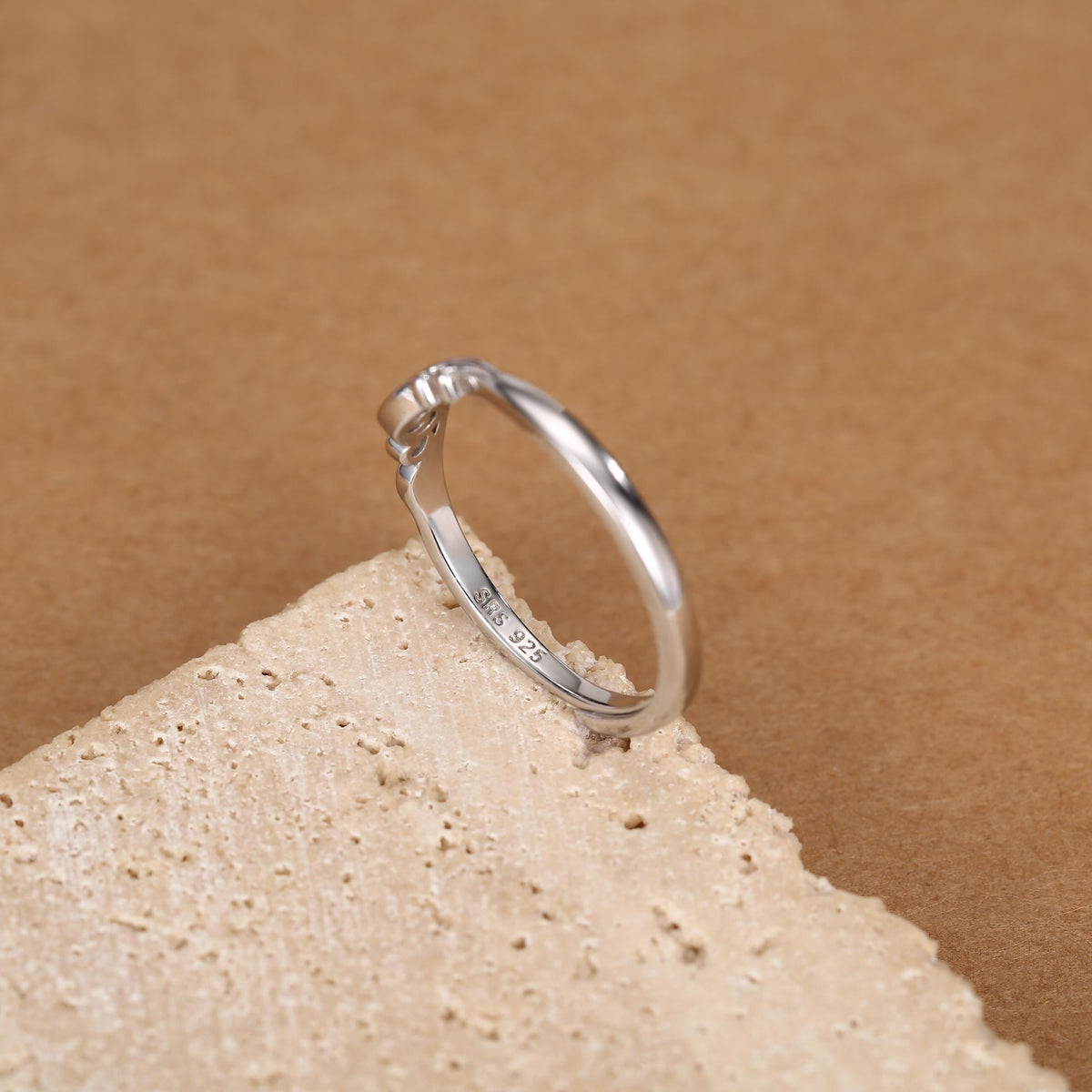 Sterling Silver Wave Adjustable Ring