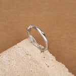 Sterling Silver Wave Adjustable Ring