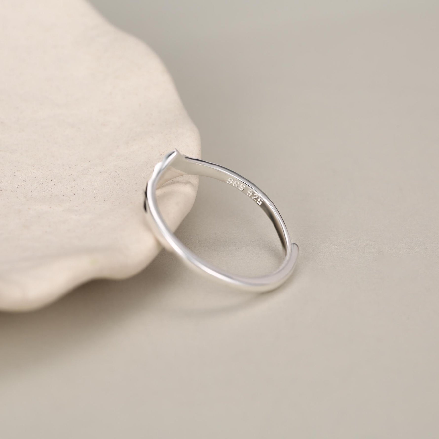 Sterling Silver Diamond Cut Starburst Ring