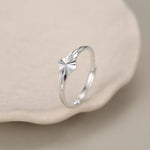 Sterling Silver Diamond Cut Starburst Ring