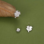 Sterling Silver Four Leaf Clover Stud Earrings