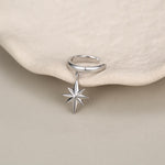 Sterling Silver Dangle Starburst Ear Cuff