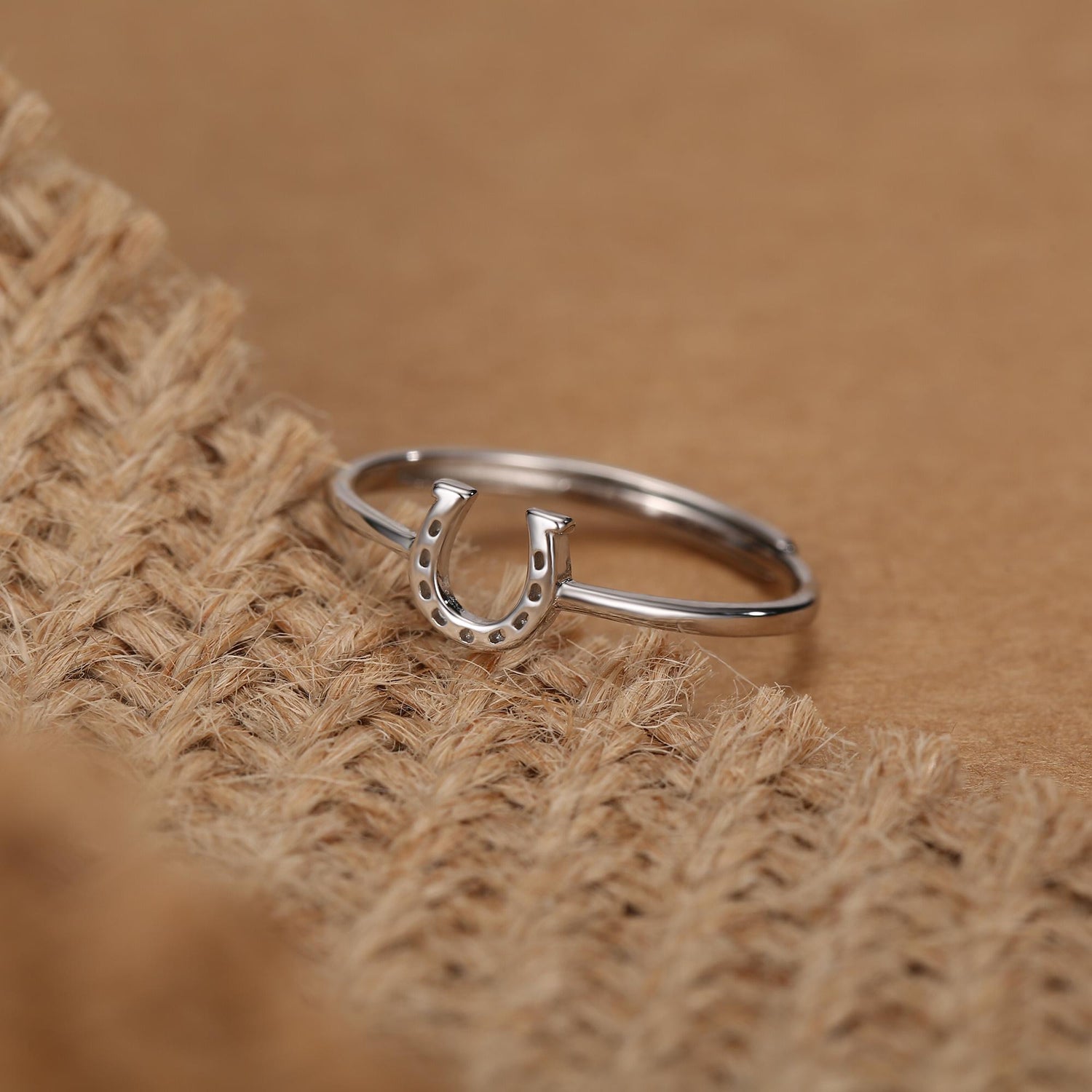 Lucky Horseshoe Motif Ring