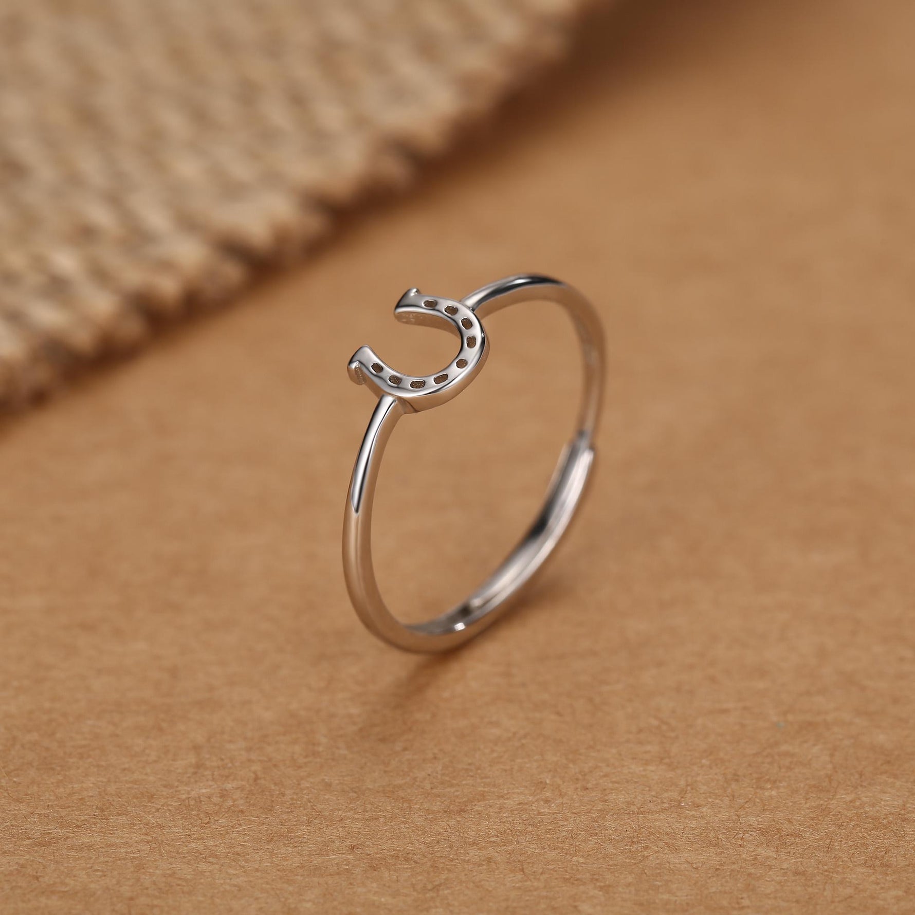 Lucky Horseshoe Motif Ring