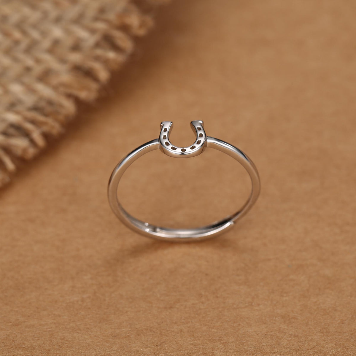 Lucky Horseshoe Motif Ring