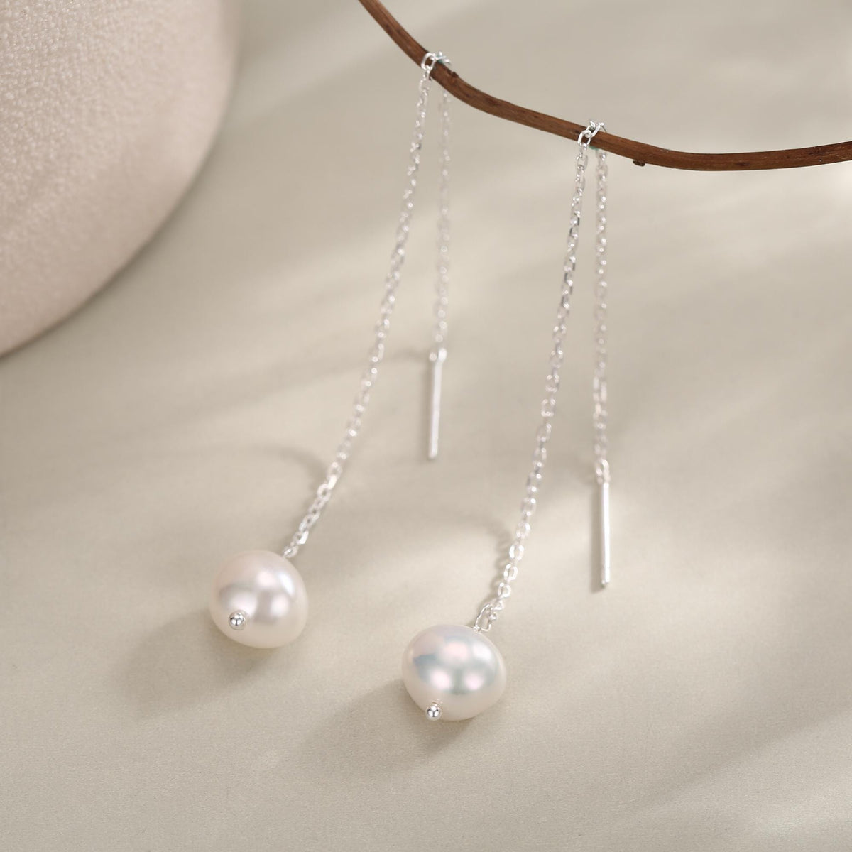 Baroque Freshwater Pearl Threader Earrings