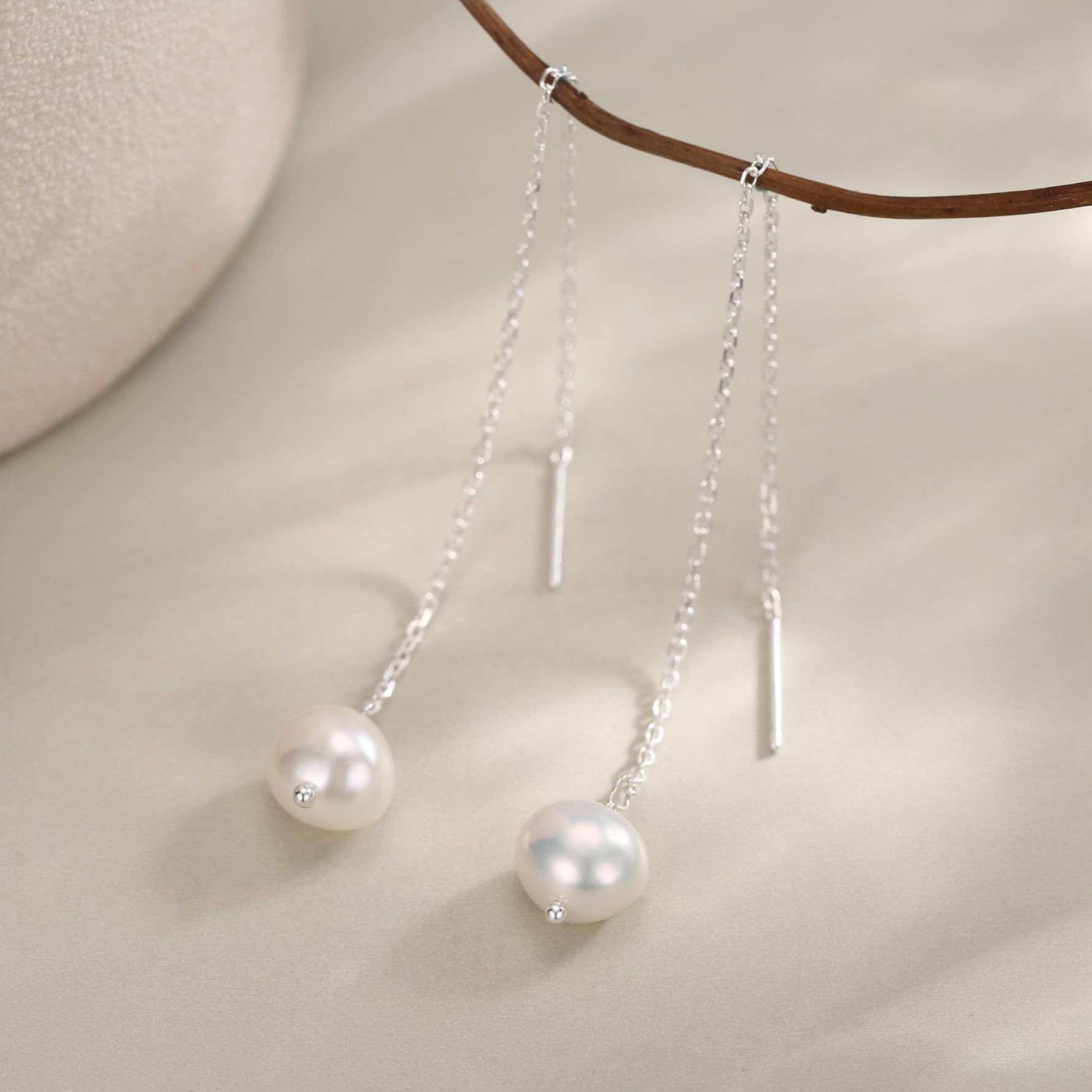 Baroque Freshwater Pearl Threader Earrings