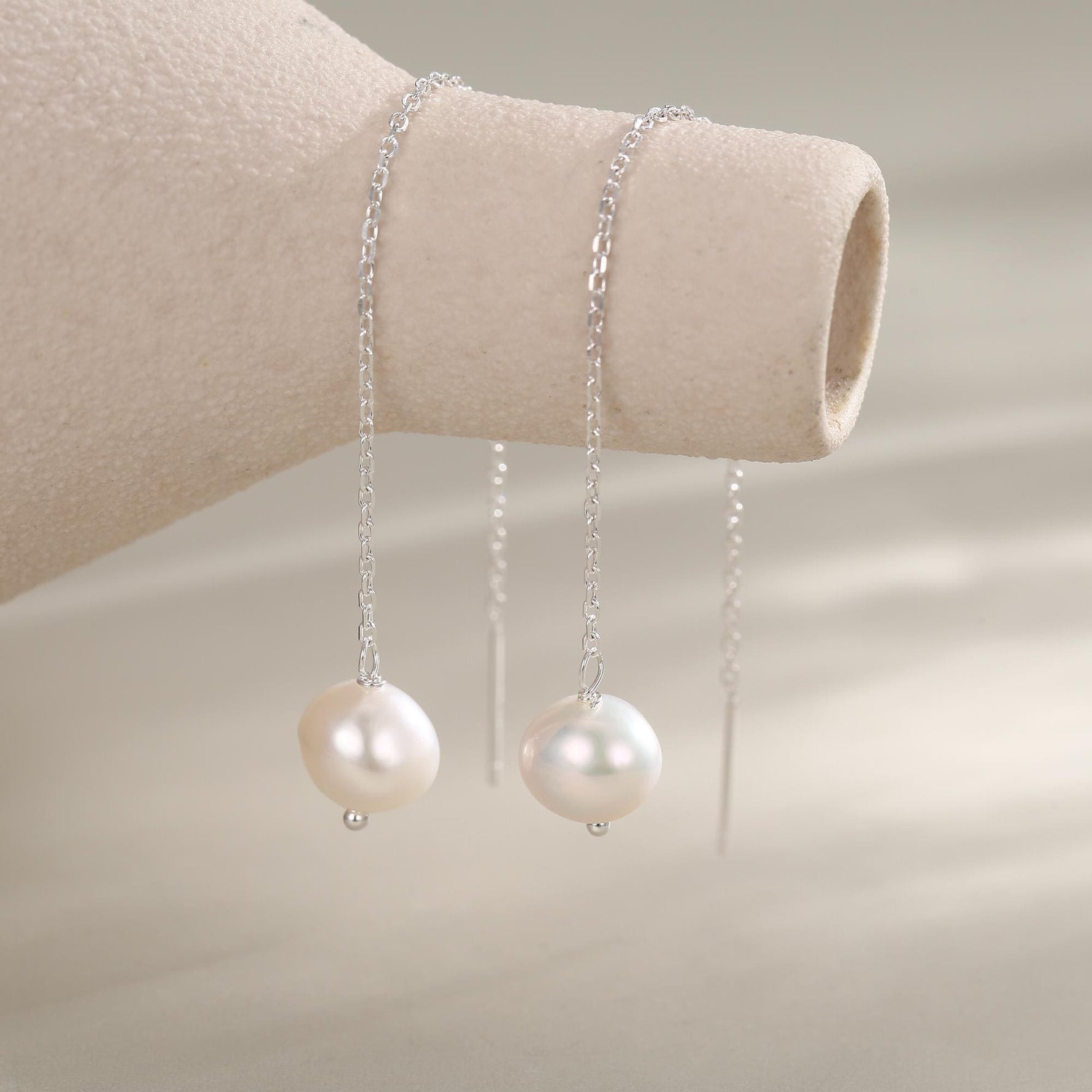 Baroque Freshwater Pearl Threader Earrings