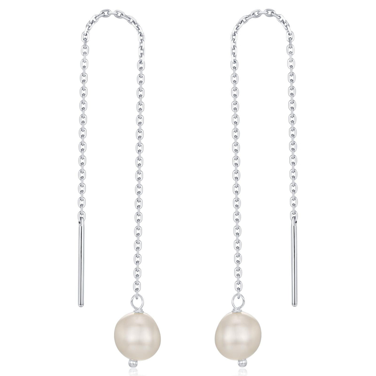 Baroque Freshwater Pearl Threader Earrings
