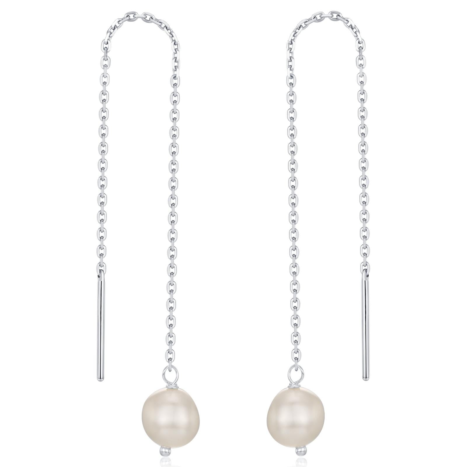 Baroque Freshwater Pearl Threader Earrings