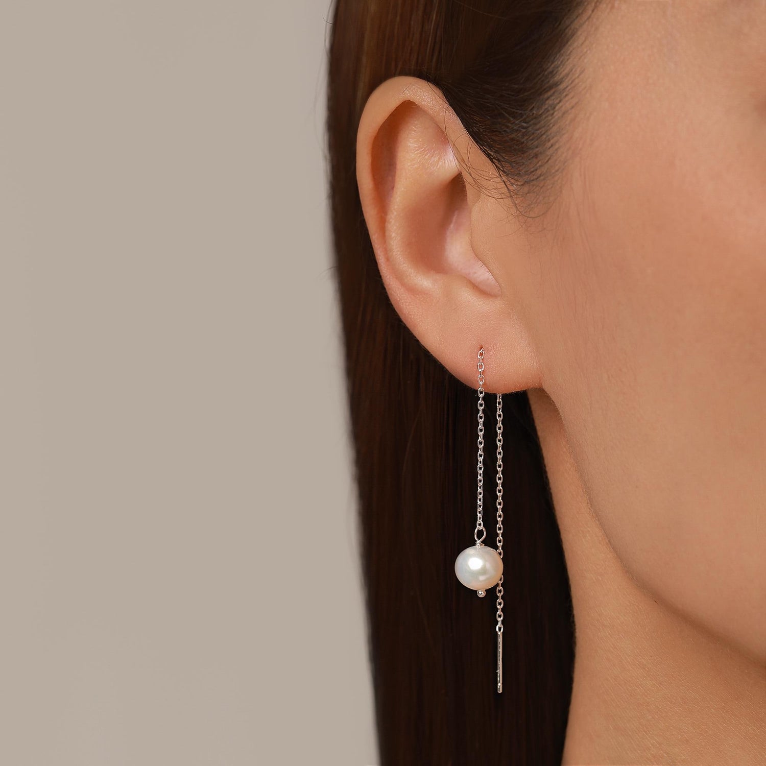 Baroque Freshwater Pearl Threader Earrings