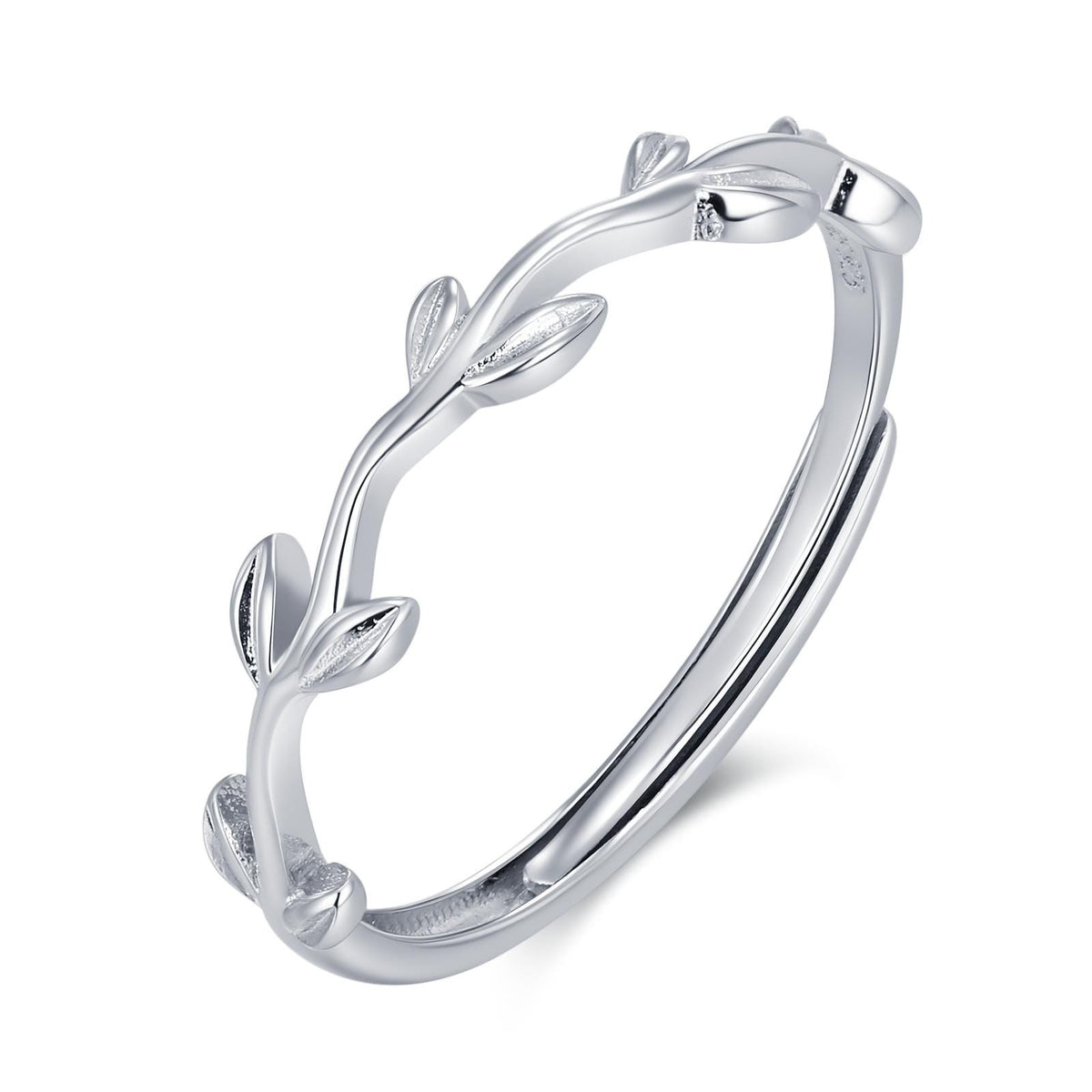 Minimalist Olive Branch Stacking Ring