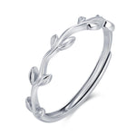 Minimalist Olive Branch Stacking Ring