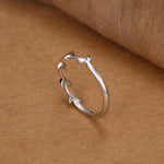 Minimalist Olive Branch Stacking Ring