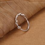 Minimalist Olive Branch Stacking Ring