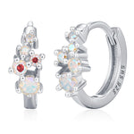 Star Constellation AB CZ Huggie Hoop in Sterling Silver, Silver or Gold or Rose Gold, 8mm Inner Diameter, CZ Cluster Hoops,