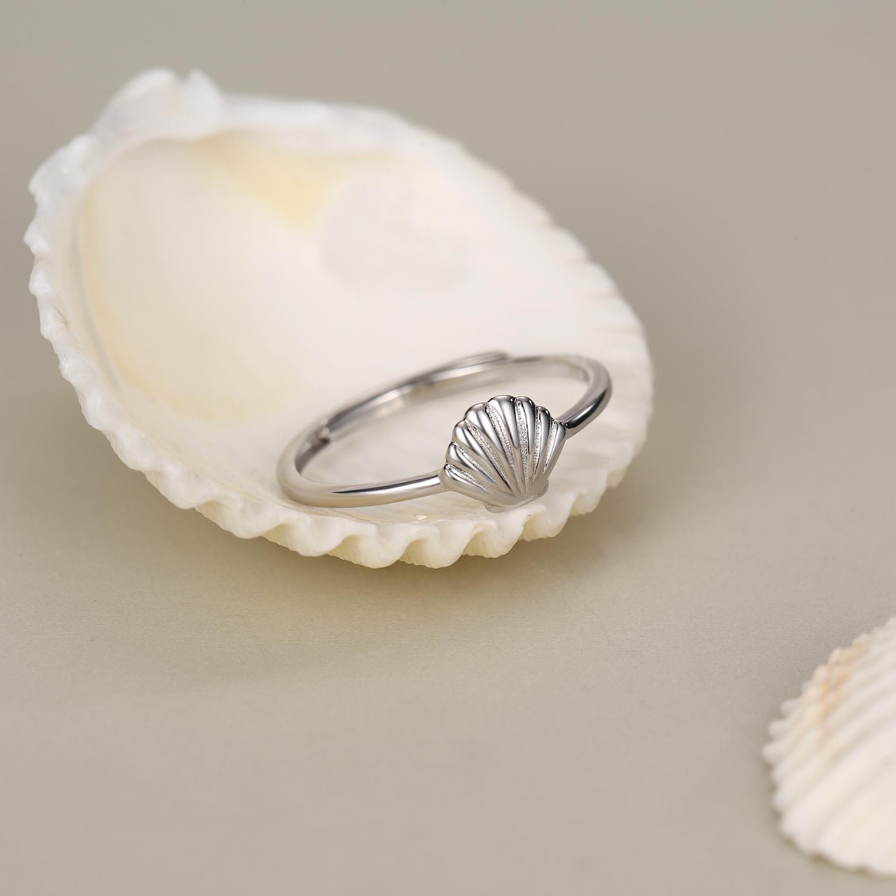 Cute Sea Shell Motif Ring