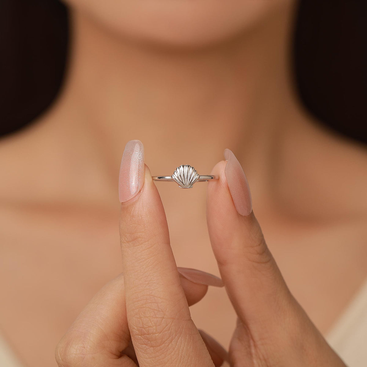 Cute Sea Shell Motif Ring